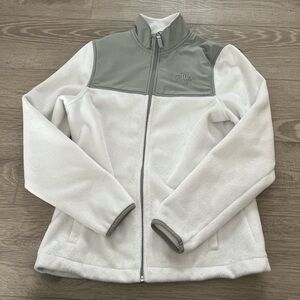 Fila Sport White and Gray Fleece Jacket